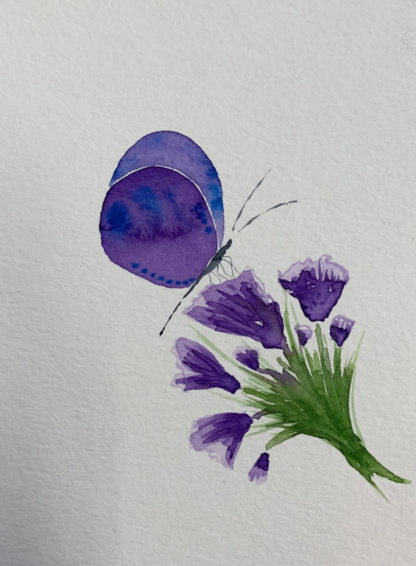 Kaart Vlinder op bloem